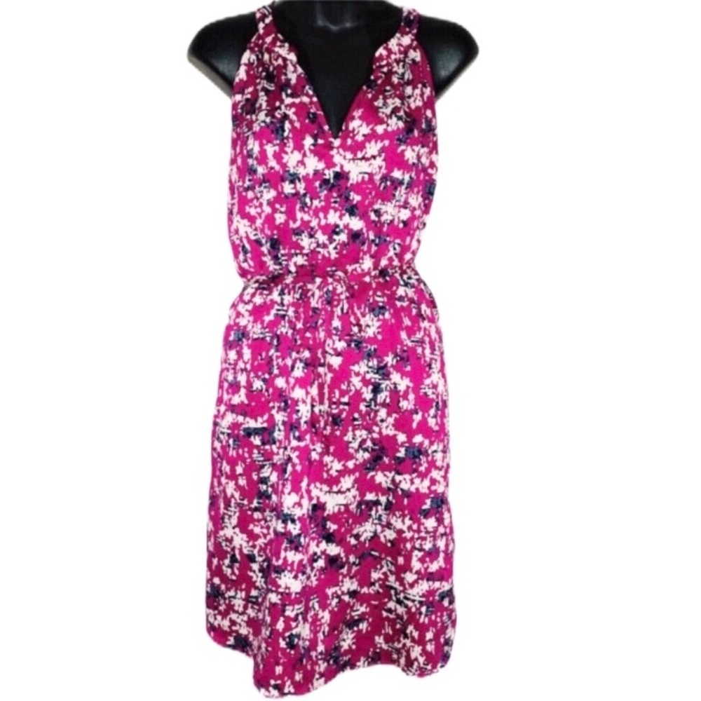 Banana Republic Sleeveless Belted Tunic Dress Pink